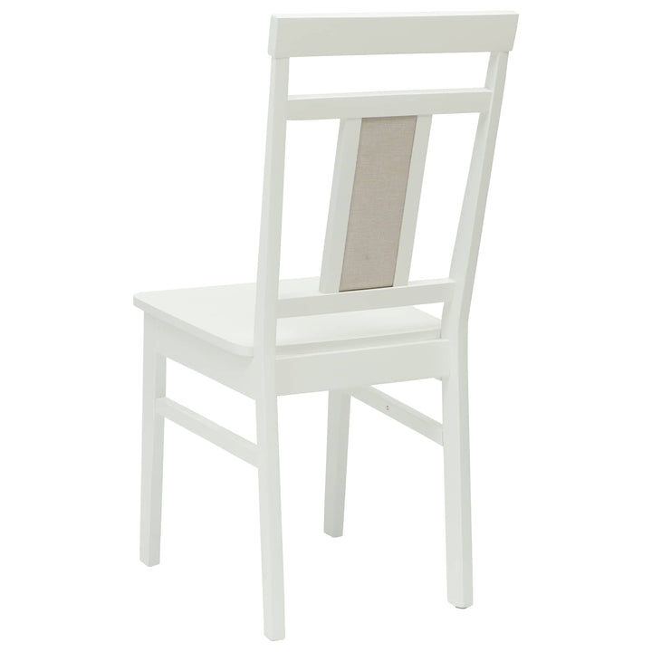 Spisestuestol 2 pcs Hvid Massiv Gummitræ