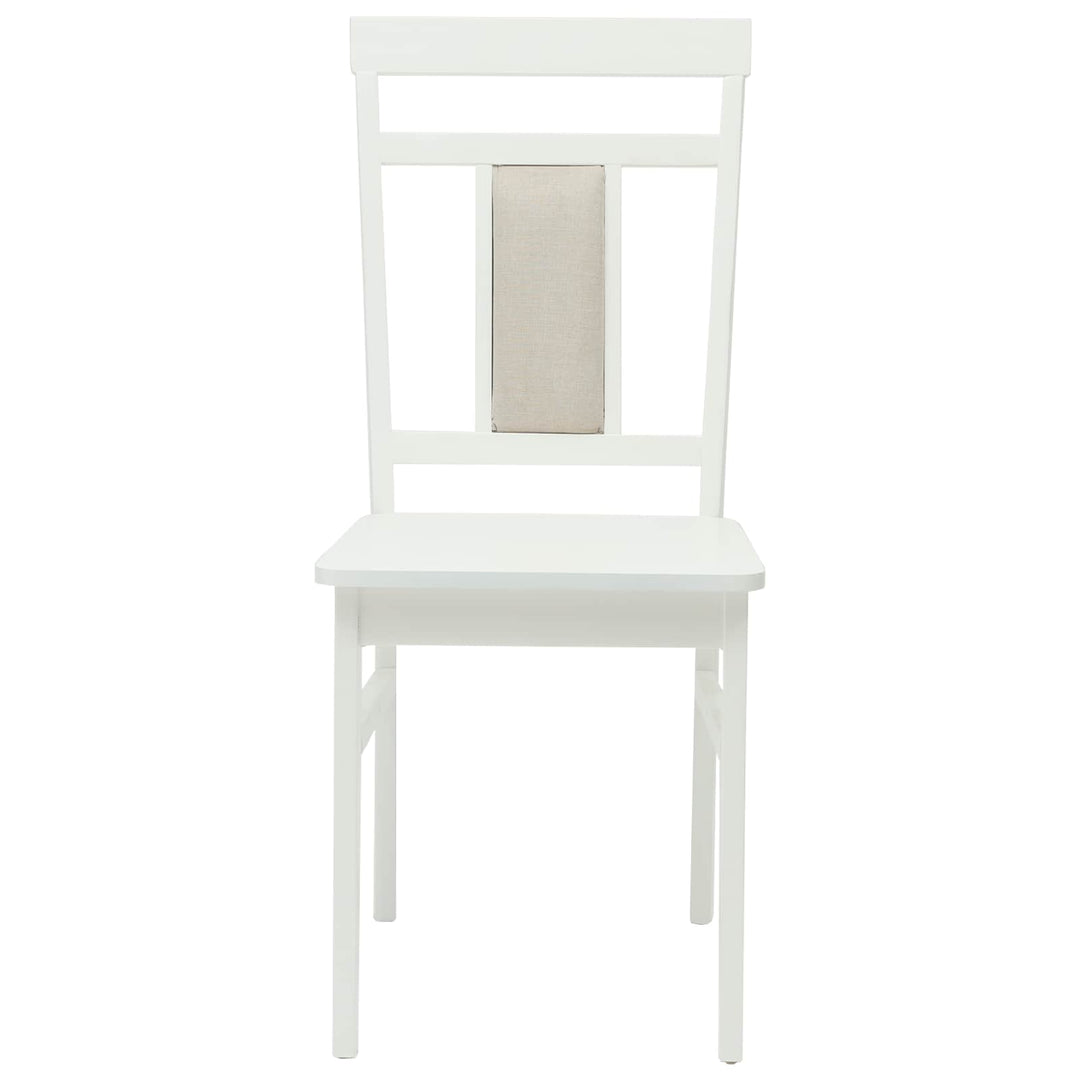 Spisestuestol 2 pcs Hvid Massiv Gummitræ