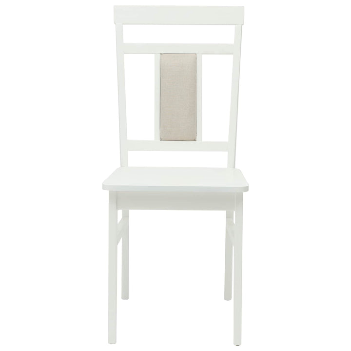 Spisestuestol 2 pcs Hvid Massiv Gummitræ