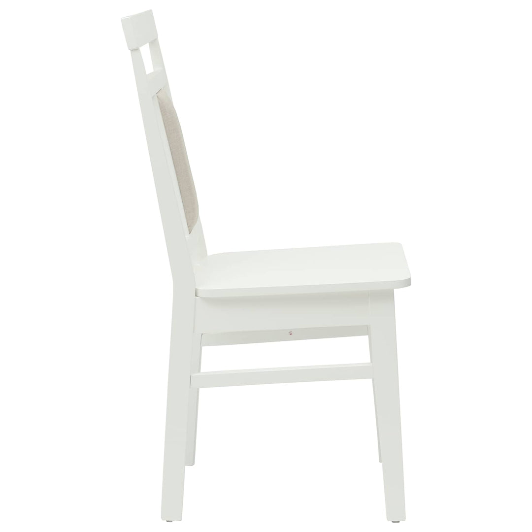 Spisestuestol 2 pcs Hvid Massiv Gummitræ