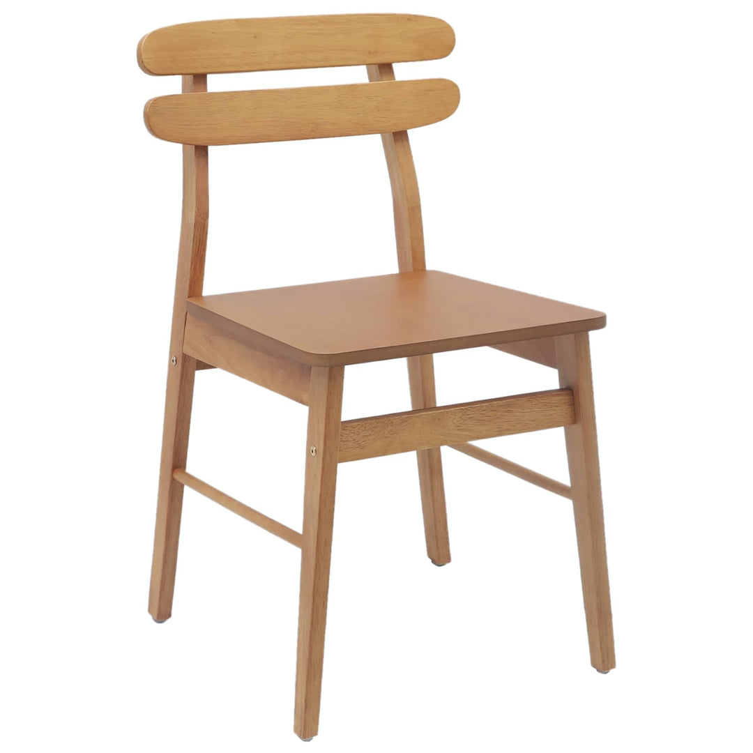 Spisestuestol 2 pcs Naturfarvet Massiv Gummitræ