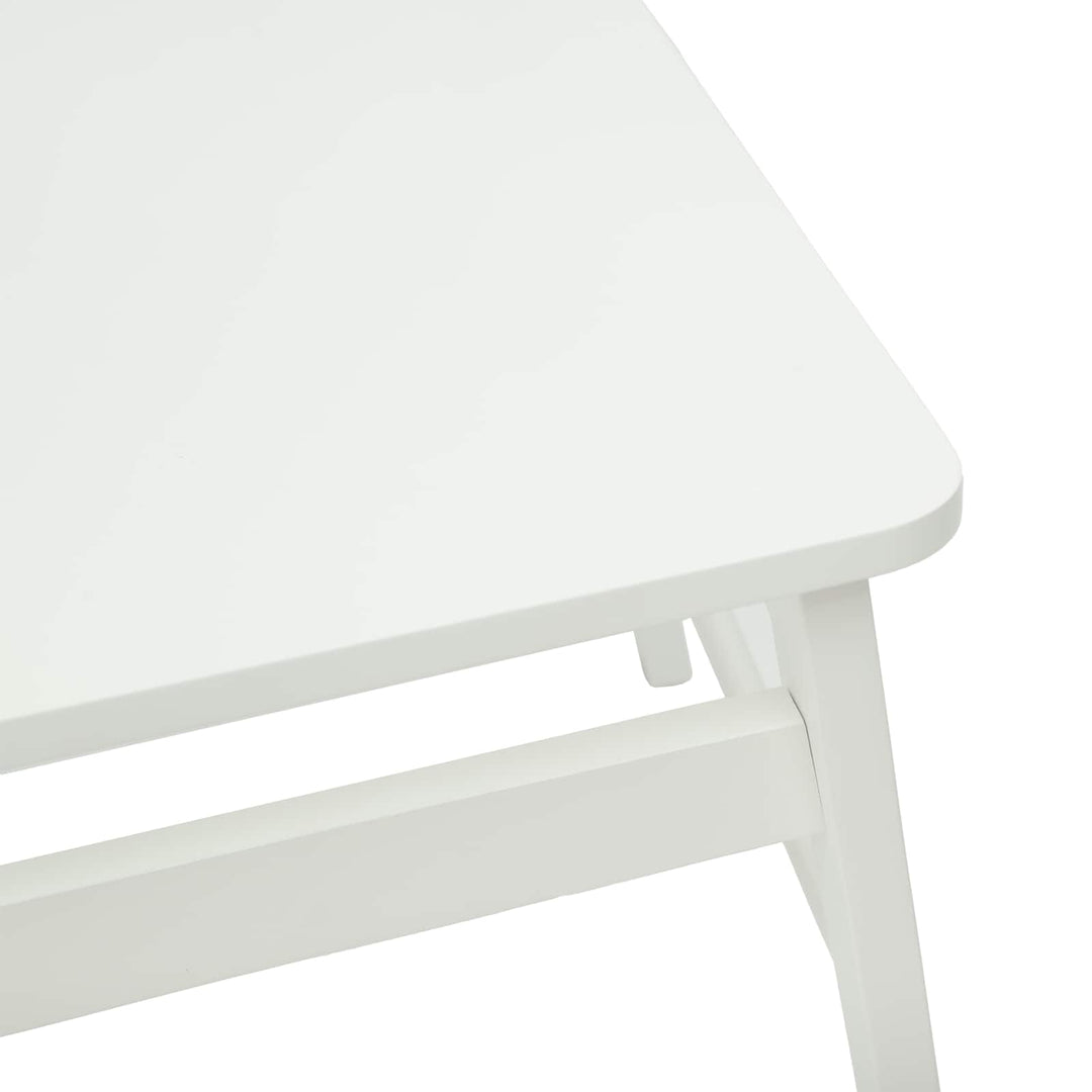 Spisestuestol 2 pcs Hvid Massiv Gummitræ