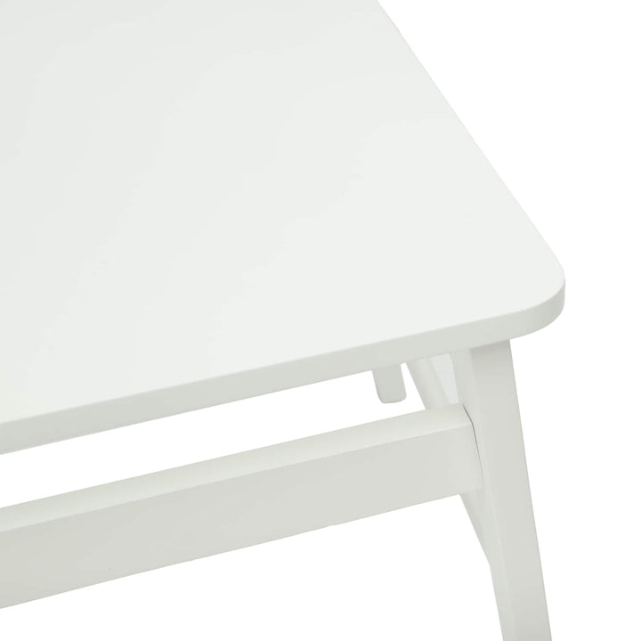 Spisestuestol 2 pcs Hvid Massiv Gummitræ