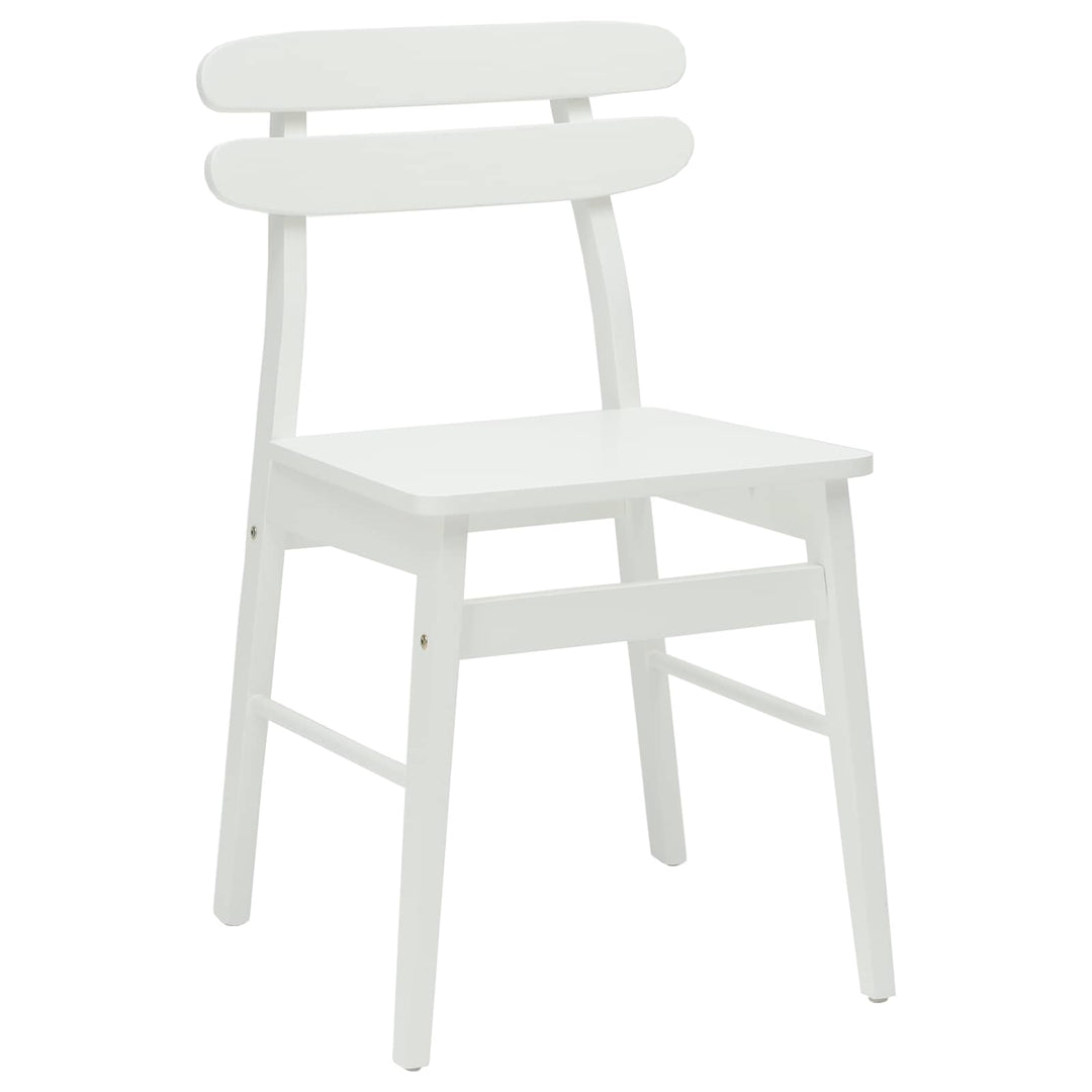 Spisestuestol 2 pcs Hvid Massiv Gummitræ