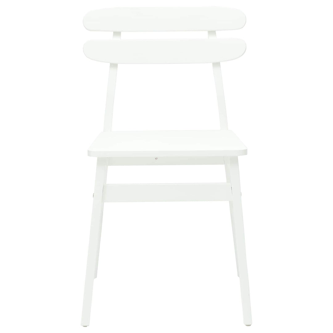 Spisestuestol 2 pcs Hvid Massiv Gummitræ