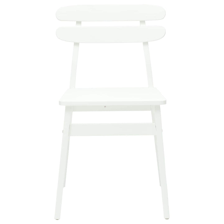 Spisestuestol 2 pcs Hvid Massiv Gummitræ
