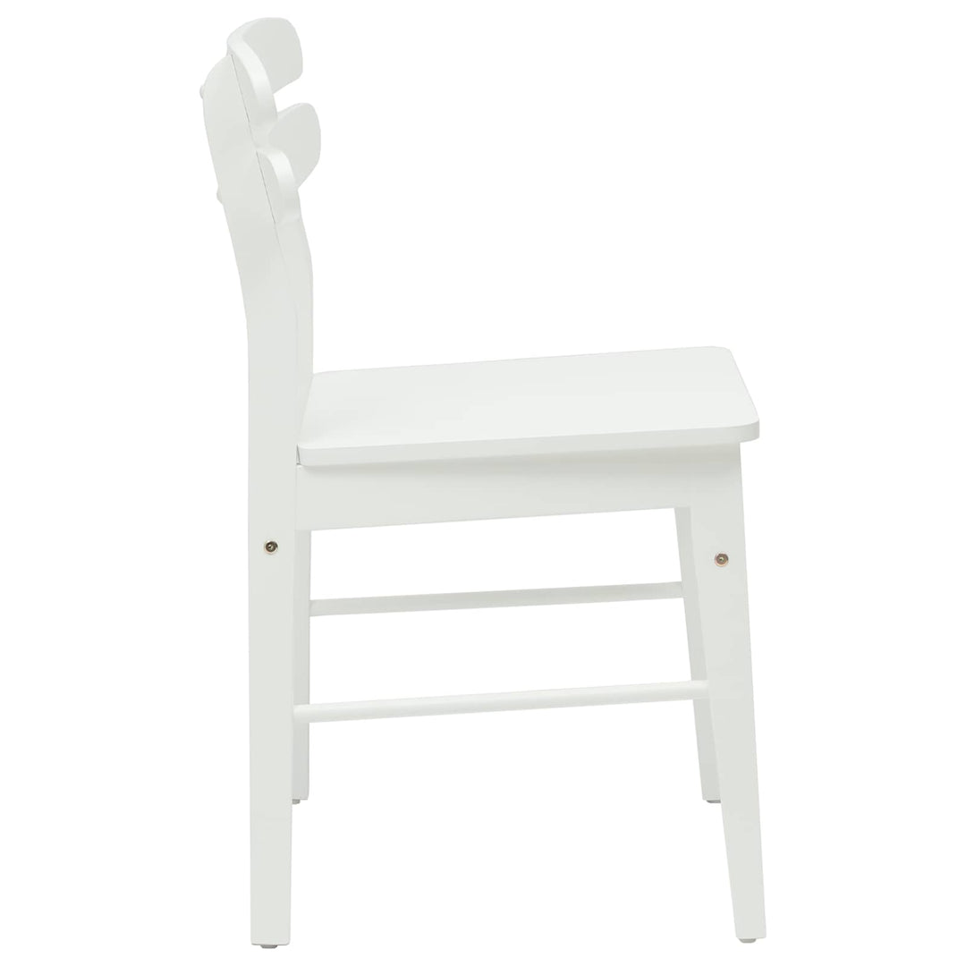 Spisestuestol 2 pcs Hvid Massiv Gummitræ