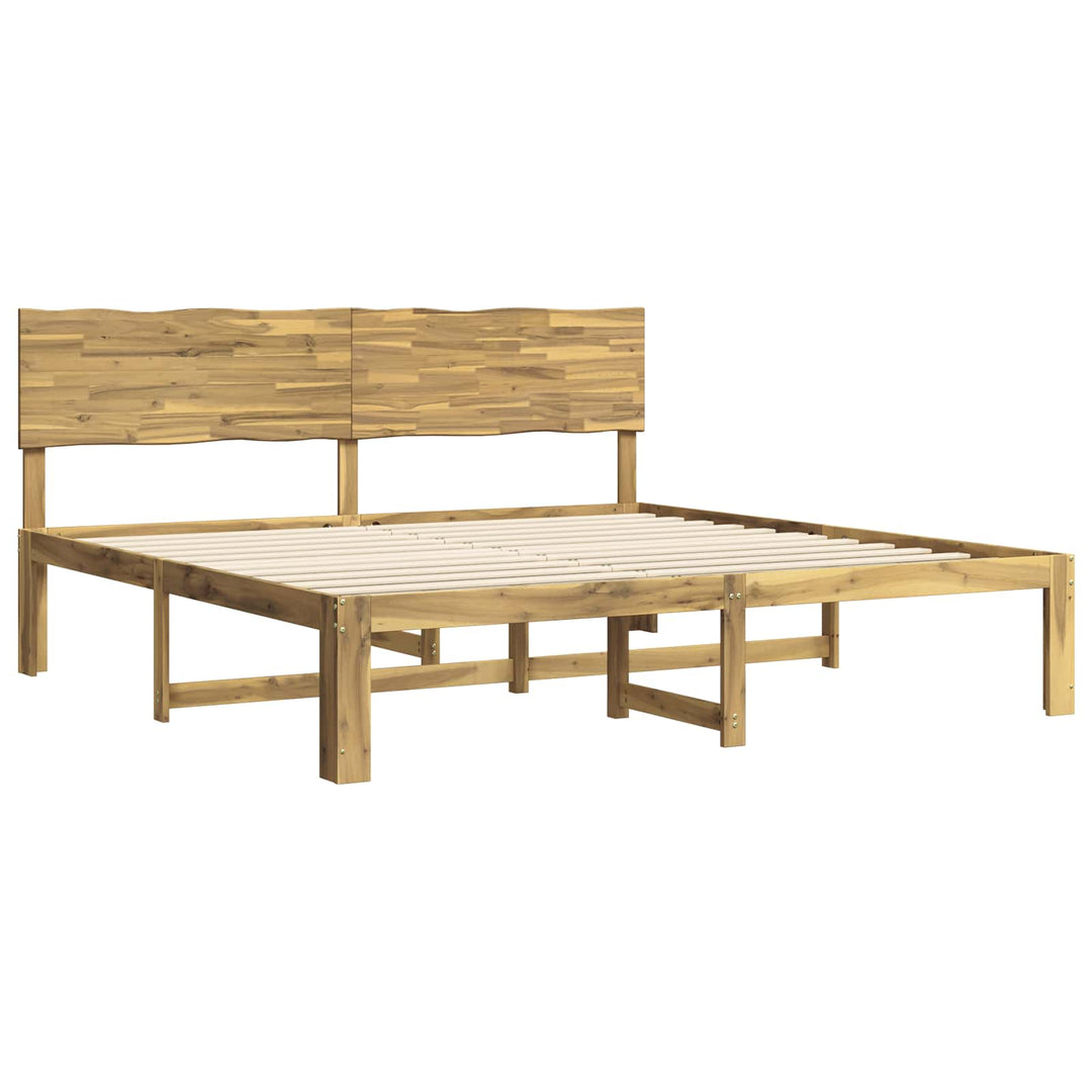Dobbelt Sengestel med Hovedgærde ROSTOCK Hvid 180 x 200 cm