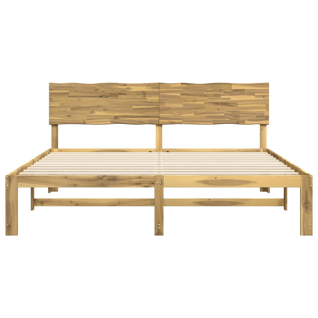 Dobbelt Sengestel med Hovedgærde ROSTOCK Hvid 200 x 200 cm