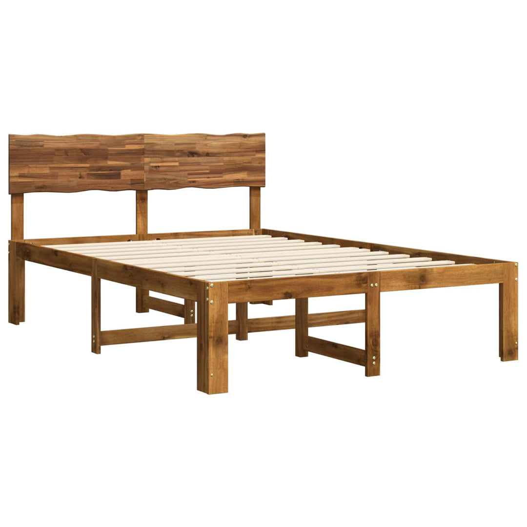 Dobbelt Sengestel med Hovedgærde ROSTOCK Naturfarvet