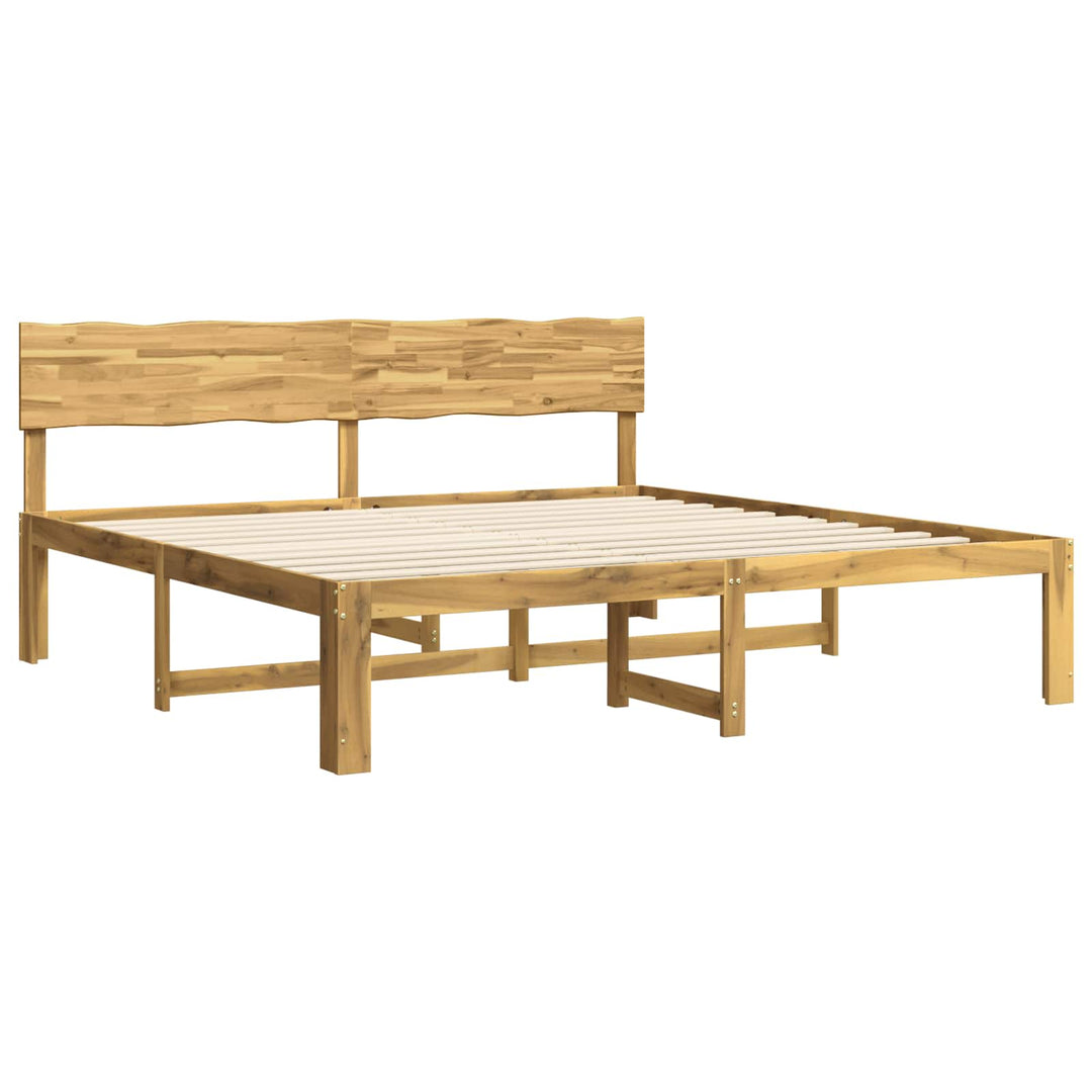 Dobbelt Sengestel med Hovedgærde ROSTOCK Hvid 180 x 200 cm