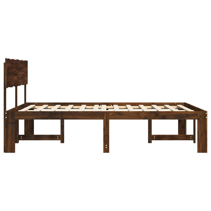 Dobbelt Sengestel med Hovedgærde ROSTOCK Mørk Brun 200 x 200 cm