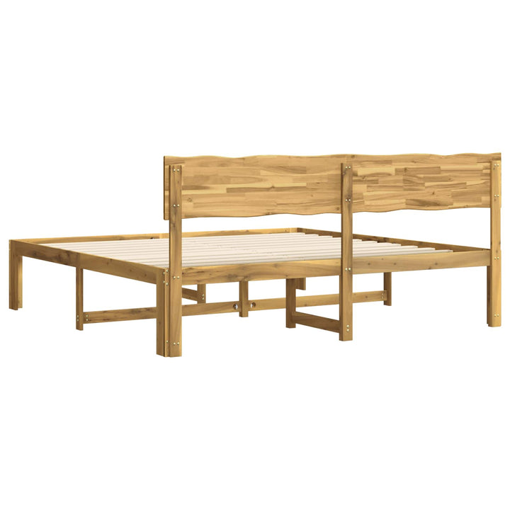 Dobbelt Sengestel med Hovedgærde ROSTOCK Hvid 200 x 200 cm