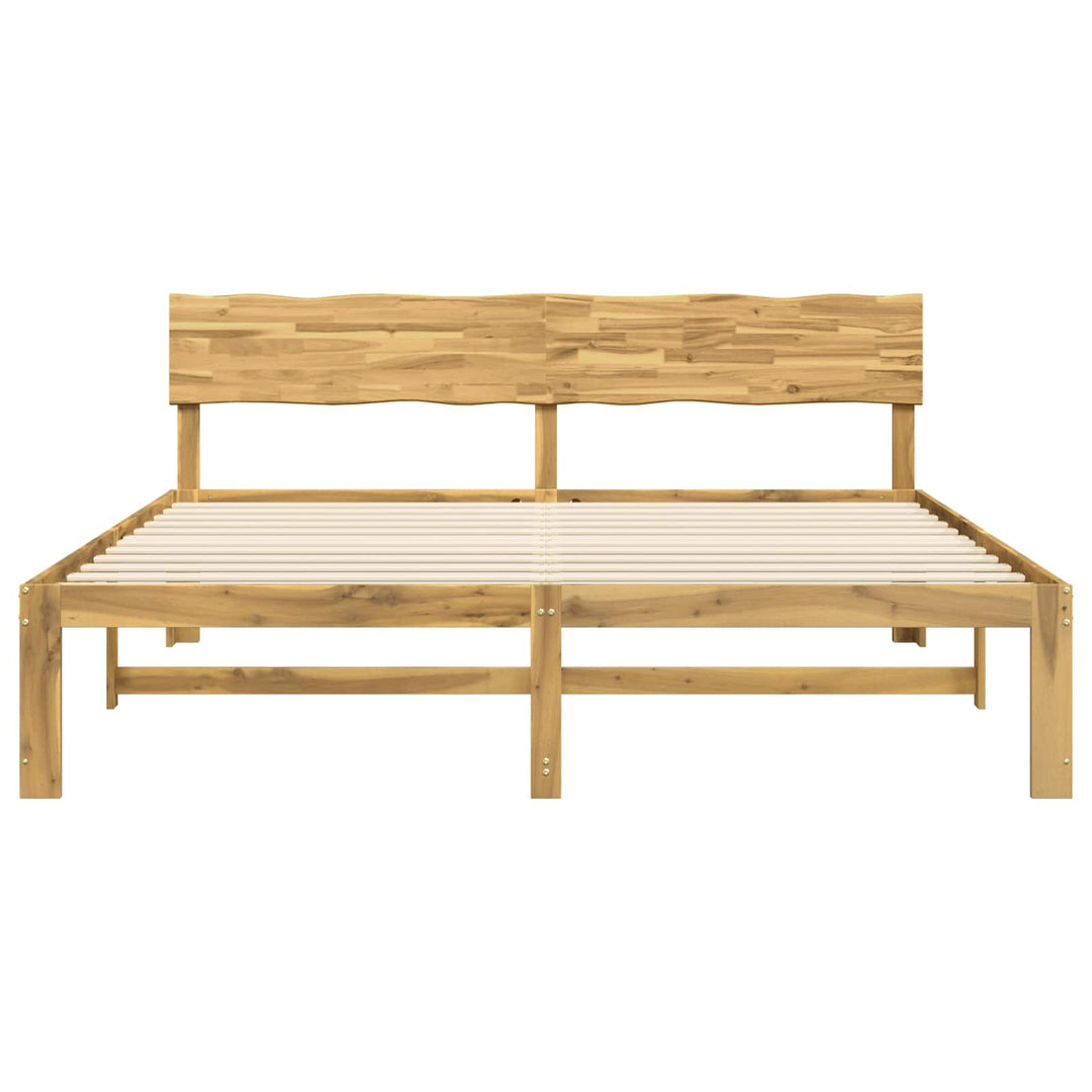 Dobbelt Sengestel med Hovedgærde ROSTOCK Hvid 200 x 200 cm