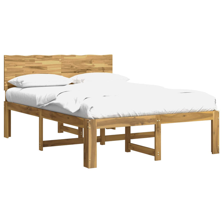 Dobbelt Sengestel med Hovedgærde ROSTOCK Hvid 140 x 190 cm