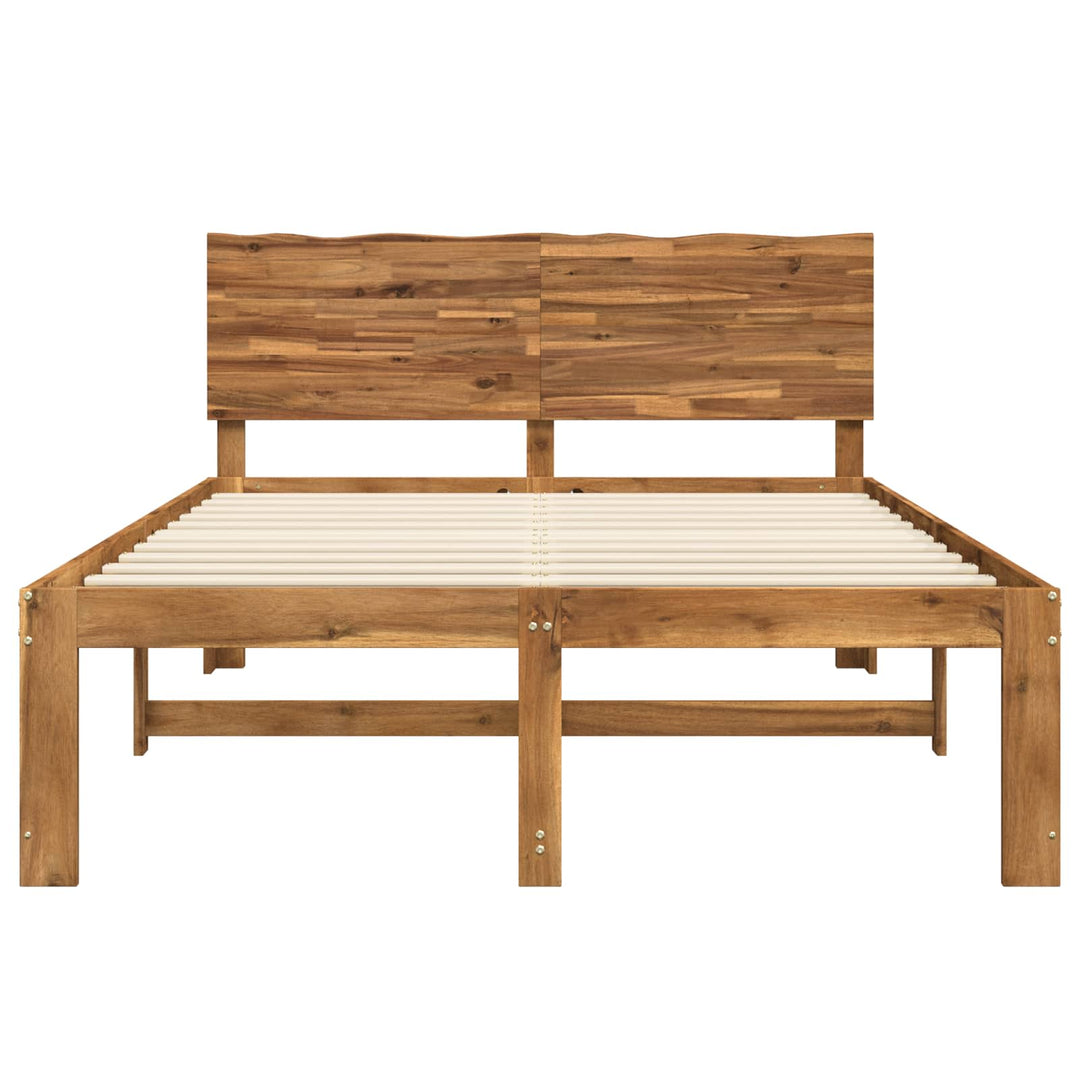 Dobbelt Sengestel med Hovedgærde ROSTOCK Naturfarvet