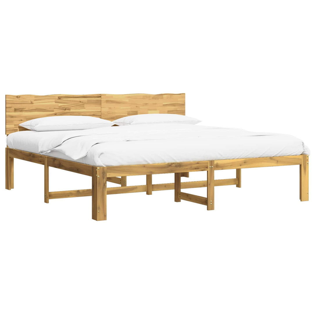 Dobbelt Sengestel med Hovedgærde ROSTOCK Hvid 200 x 200 cm