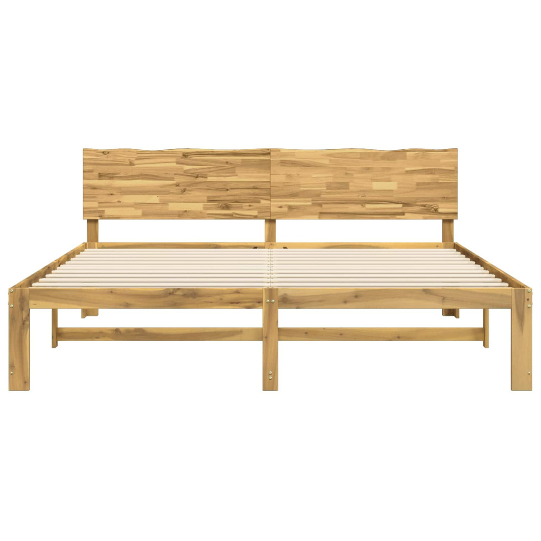 Dobbelt Sengestel med Hovedgærde ROSTOCK Hvid 200 x 200 cm
