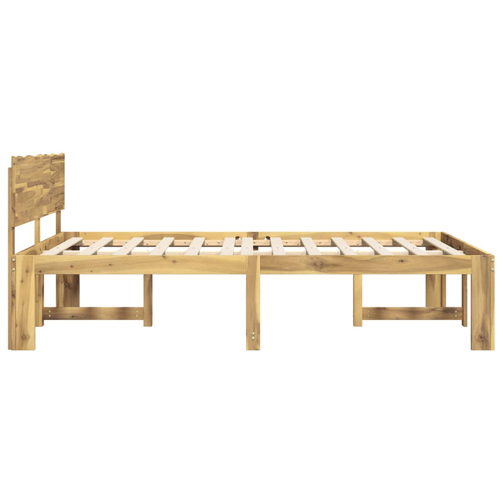 Dobbelt Sengestel med Hovedgærde ROSTOCK Hvid 150 x 200 cm