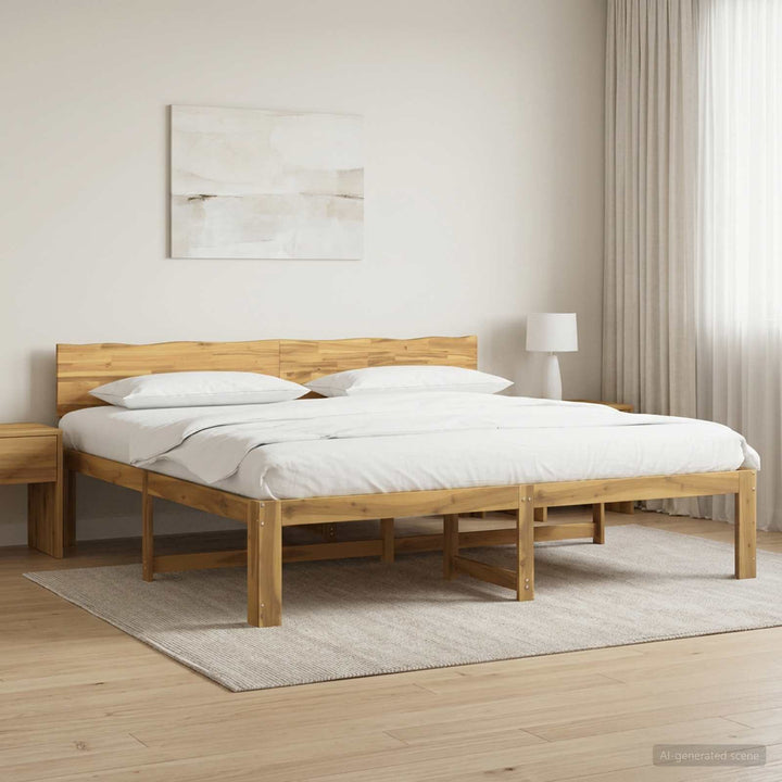 Dobbelt Sengestel med Hovedgærde ROSTOCK Hvid 180 x 200 cm