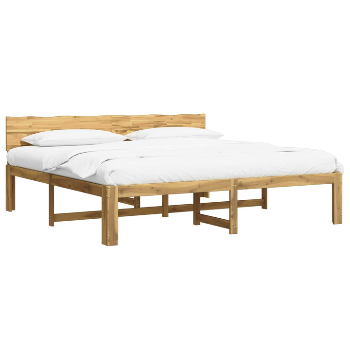 Dobbelt Sengestel med Hovedgærde ROSTOCK Hvid 180 x 200 cm