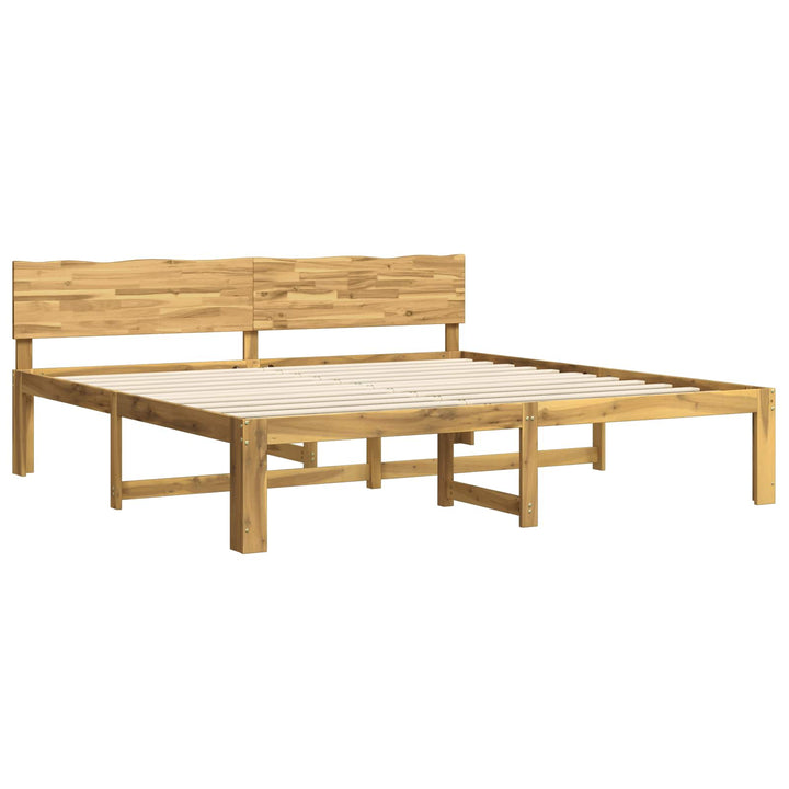 Dobbelt Sengestel med Hovedgærde ROSTOCK Hvid 200 x 200 cm