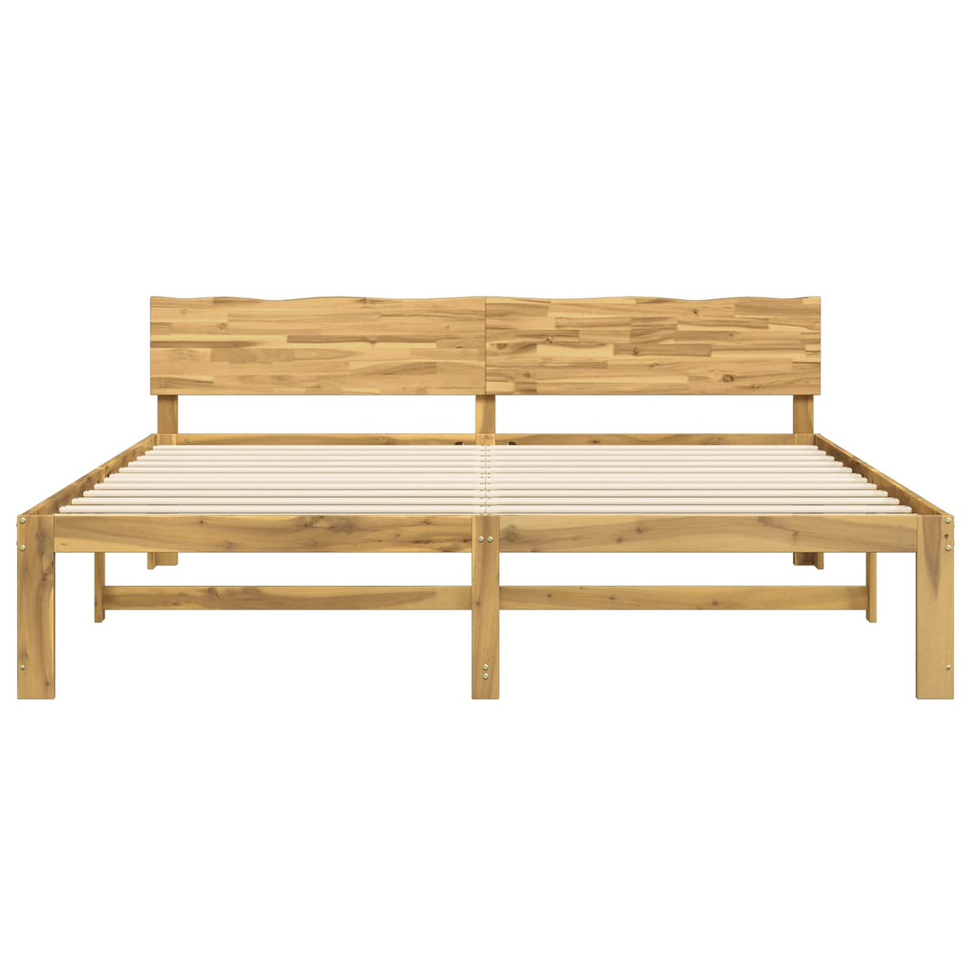 Dobbelt Sengestel med Hovedgærde ROSTOCK Hvid 200 x 200 cm
