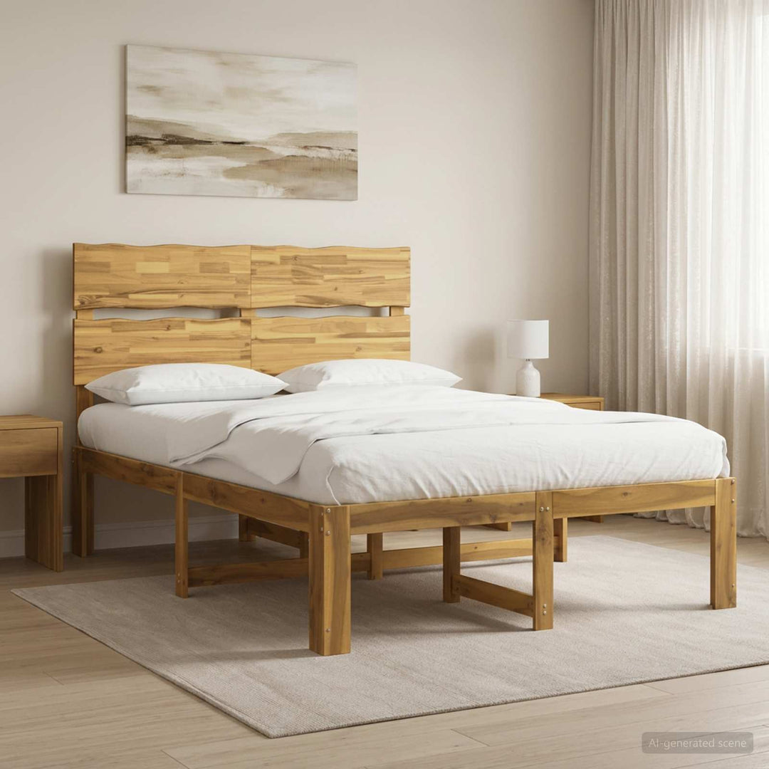 Dobbelt Sengestel med Hovedgærde ROSTOCK Hvid 120 x 190 cm