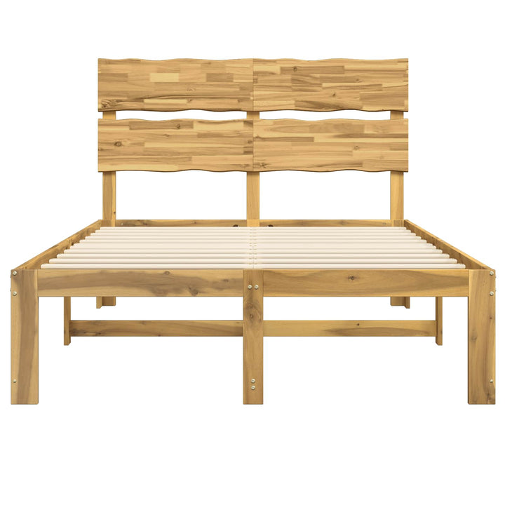 Dobbelt Sengestel med Hovedgærde ROSTOCK Hvid 140 x 190 cm