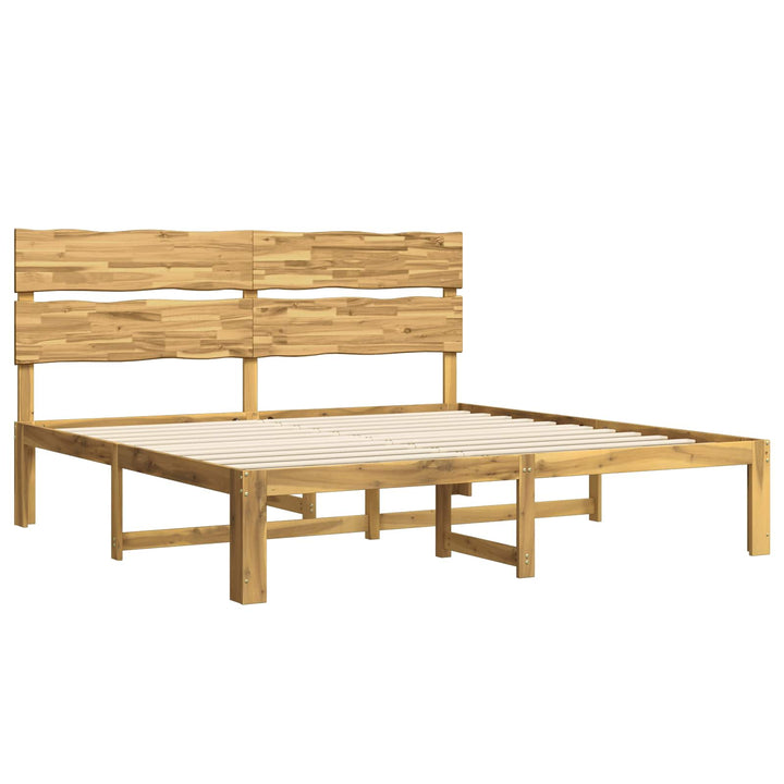 Dobbelt Sengestel med Hovedgærde ROSTOCK Hvid 200 x 200 cm