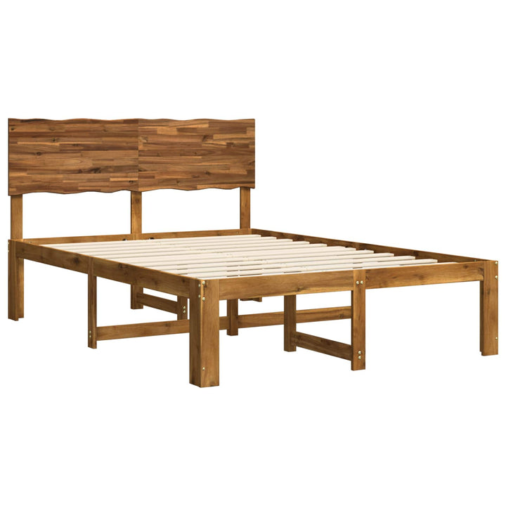 Dobbelt Sengestel med Hovedgærde ROSTOCK Naturfarvet