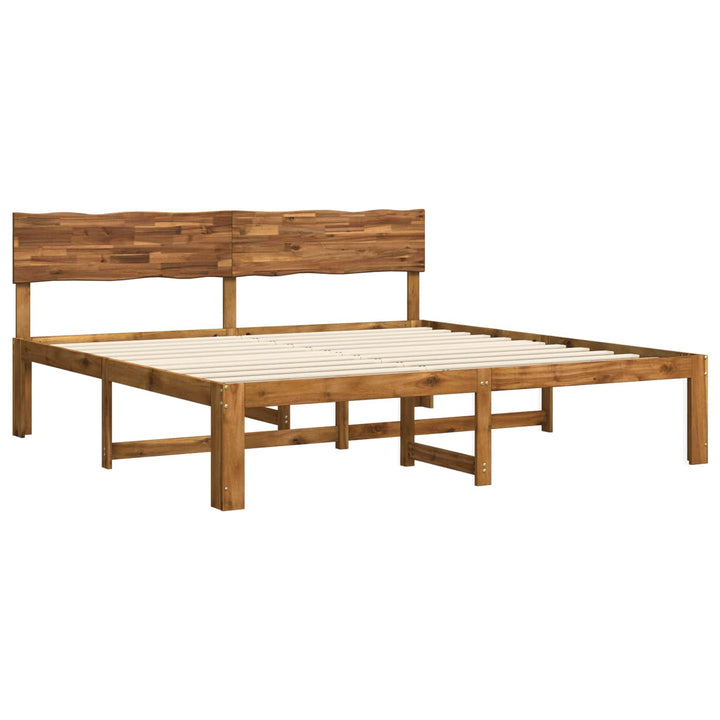 Dobbelt Sengestel med Hovedgærde ROSTOCK Naturfarvet