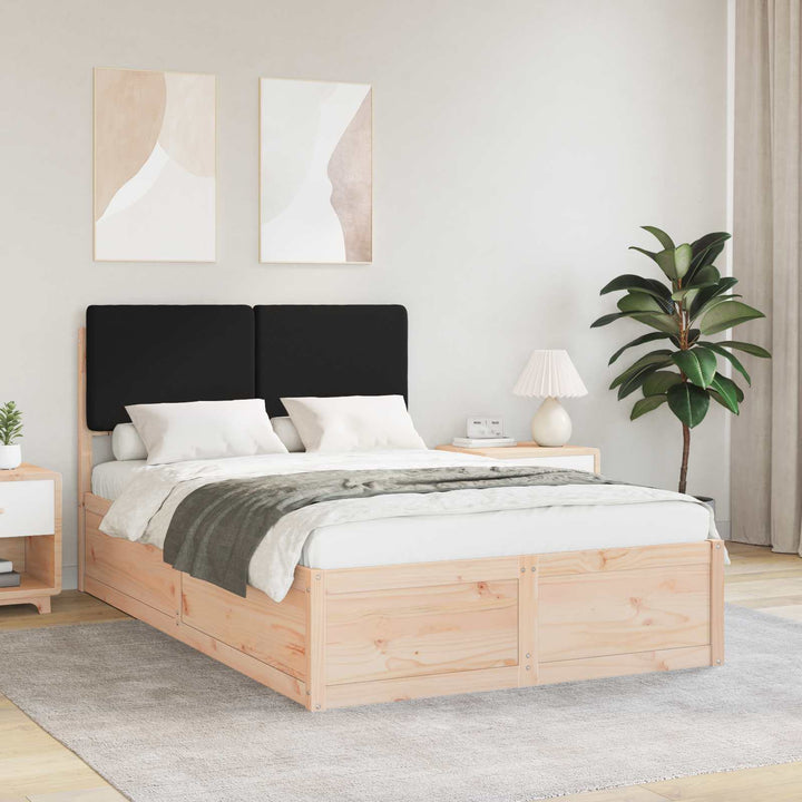 Sengestel med Polstret Hovedgavl Sort 120 x 190 cm