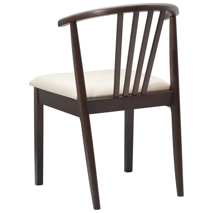 Spisestuestol 2 pcs Lys brun og lys Solid gummitræ