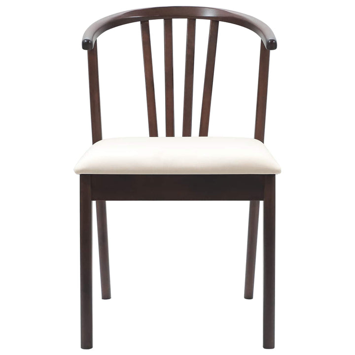 Spisestuestol 2 pcs Lys brun og lys Solid gummitræ