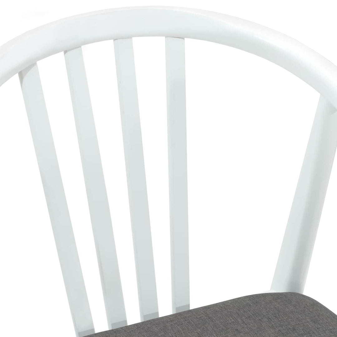 Spisestuestol 2 pcs Hvid og Grå Solid gummitræ