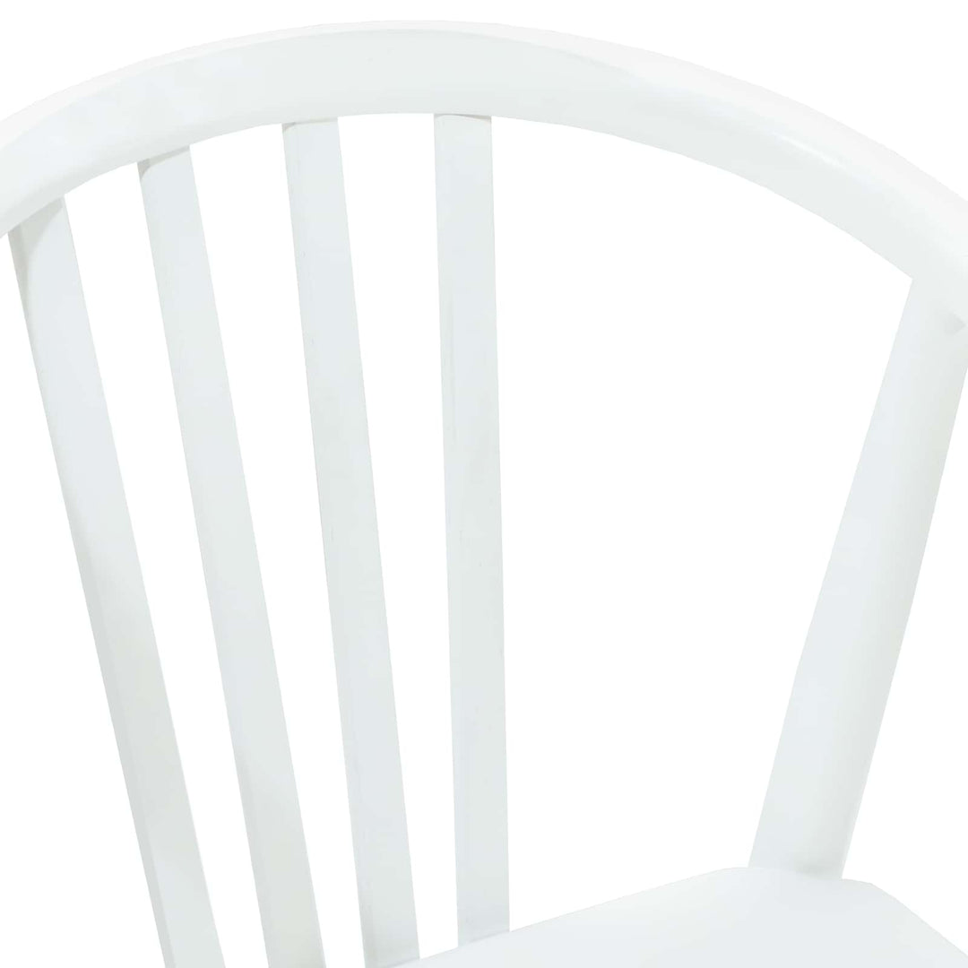 Spisestuestol 2 pcs Hvid Solid gummitræ