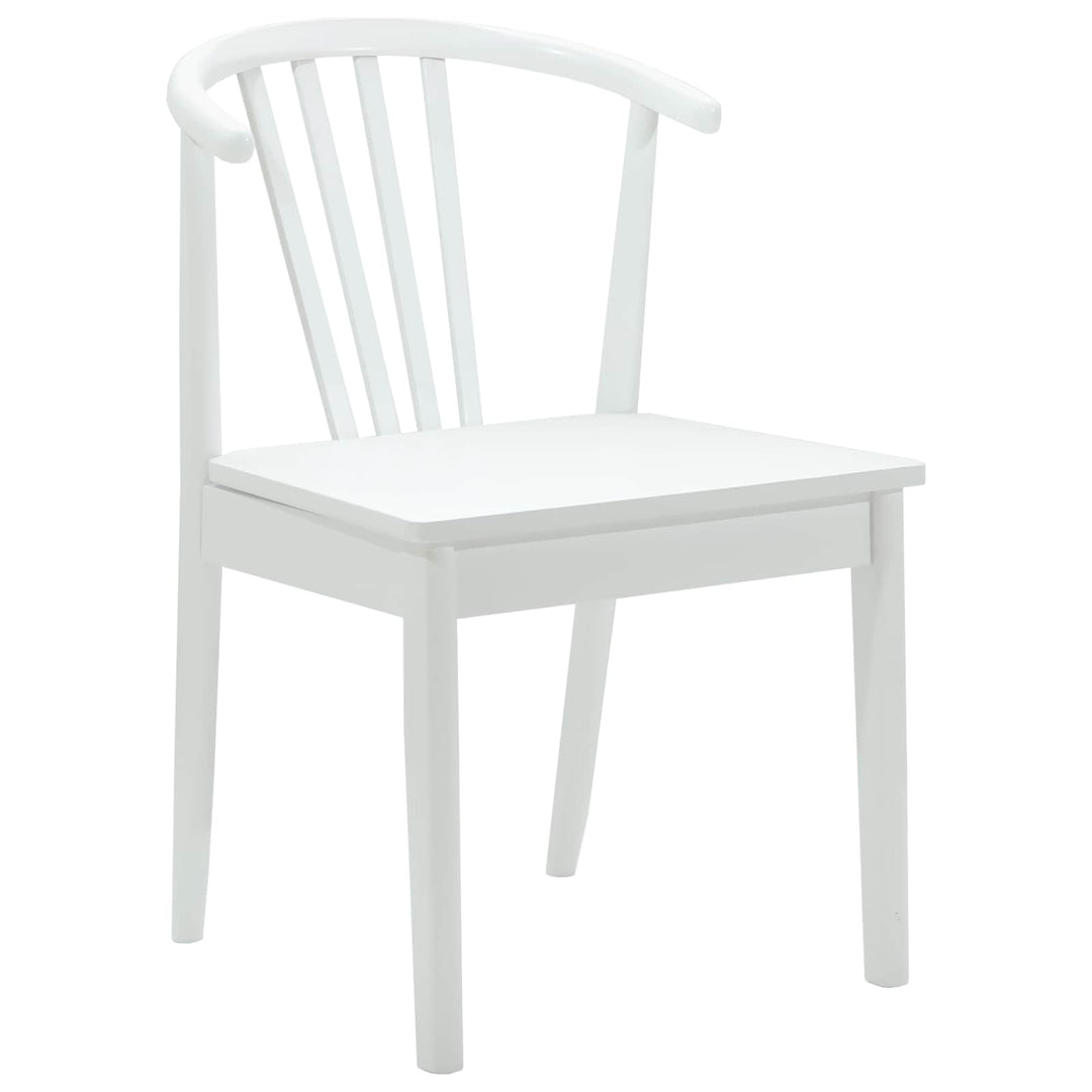 Spisestuestol 2 pcs Hvid Solid gummitræ