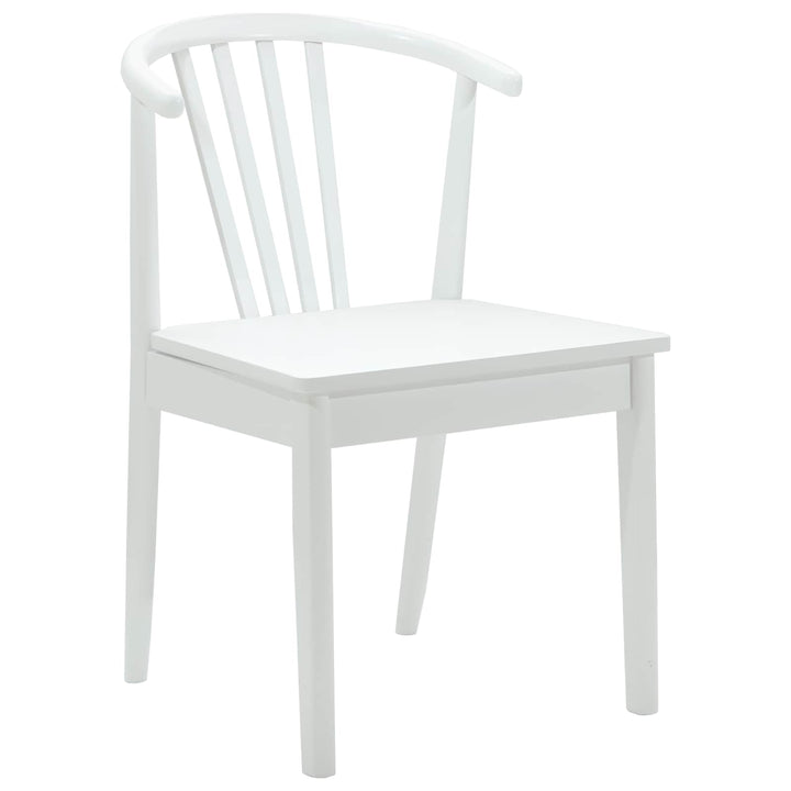 Spisestuestol 2 pcs Hvid Solid gummitræ