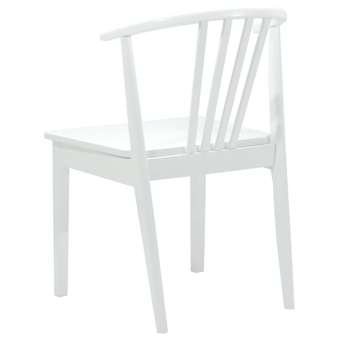 Spisestuestol 2 pcs Hvid Solid gummitræ