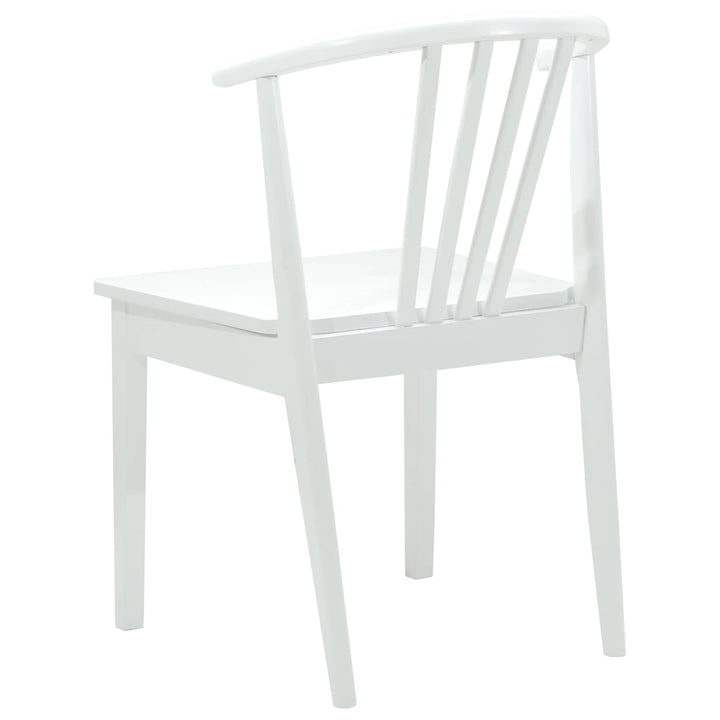 Spisestuestol 2 pcs Hvid Solid gummitræ