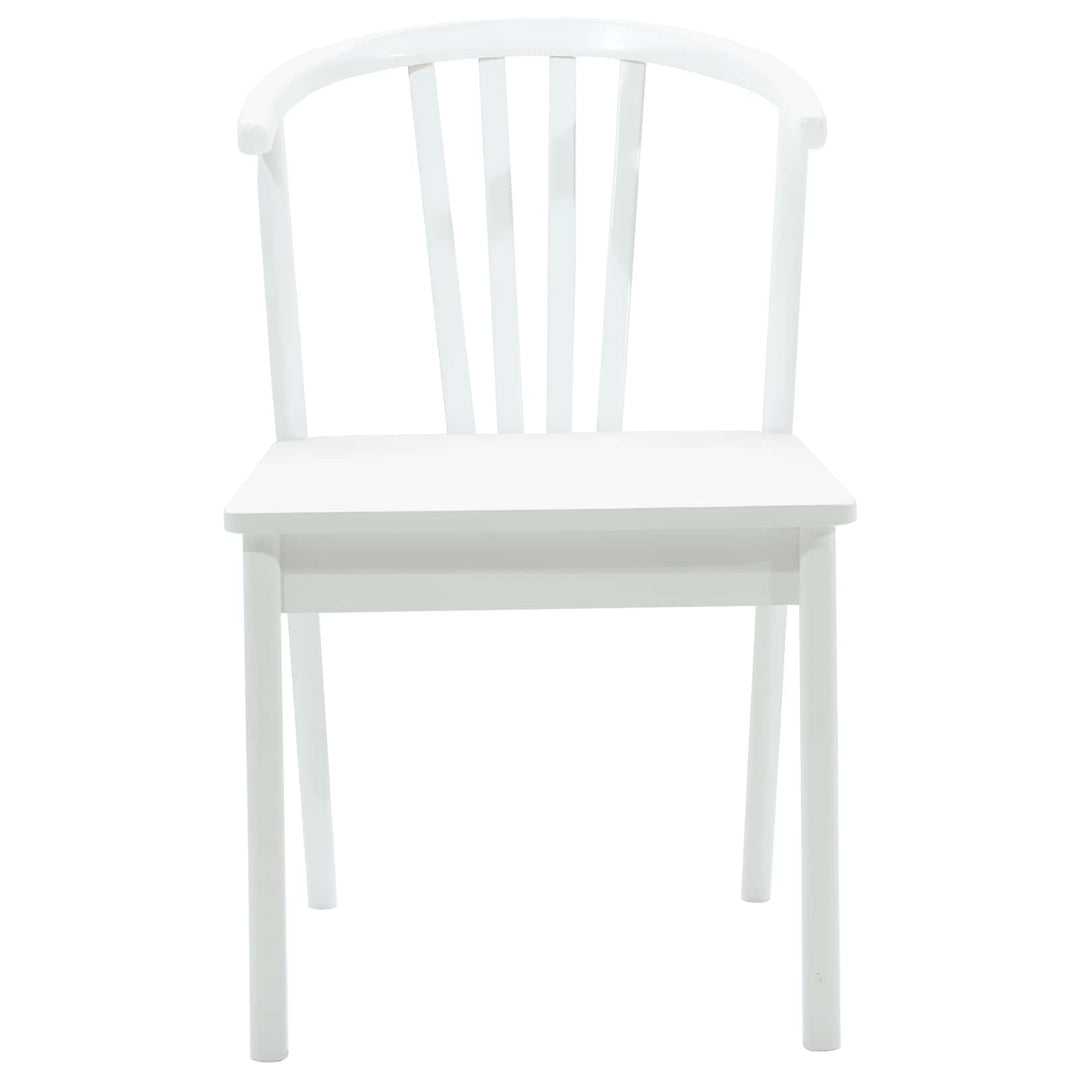 Spisestuestol 2 pcs Hvid Solid gummitræ