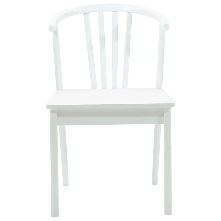 Spisestuestol 2 pcs Hvid Solid gummitræ