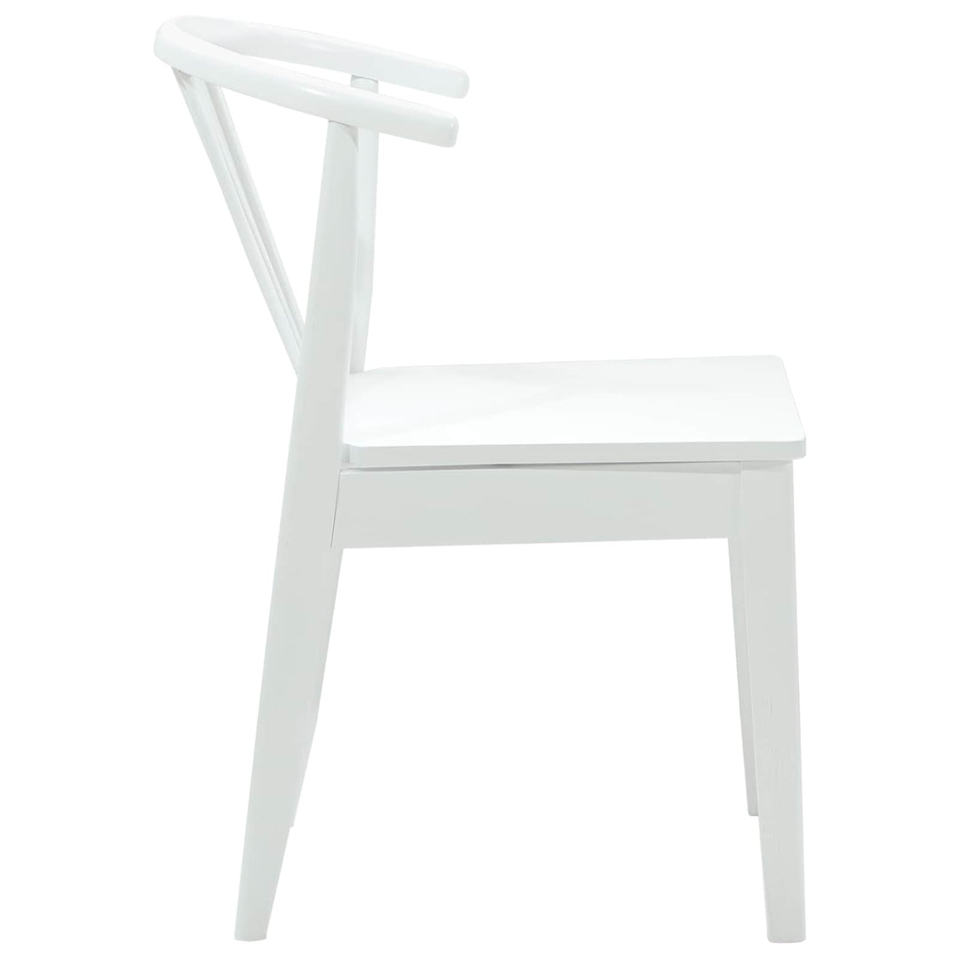Spisestuestol 2 pcs Hvid Solid gummitræ