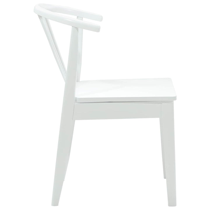 Spisestuestol 2 pcs Hvid Solid gummitræ
