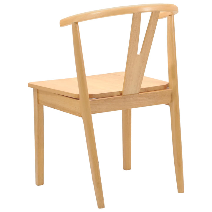 Spisestuestol 2 pcs Naturfarvet Massiv Gummitræ