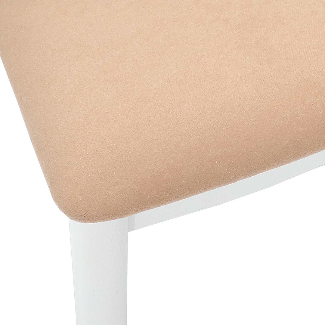 Spisestuestol 2 pcs Hvid og brun Massiv Gummitræ