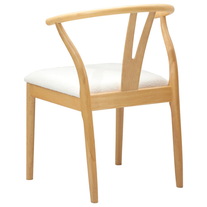 Spisestuestol 2 pcs Naturlig og lys Massiv Gummitræ