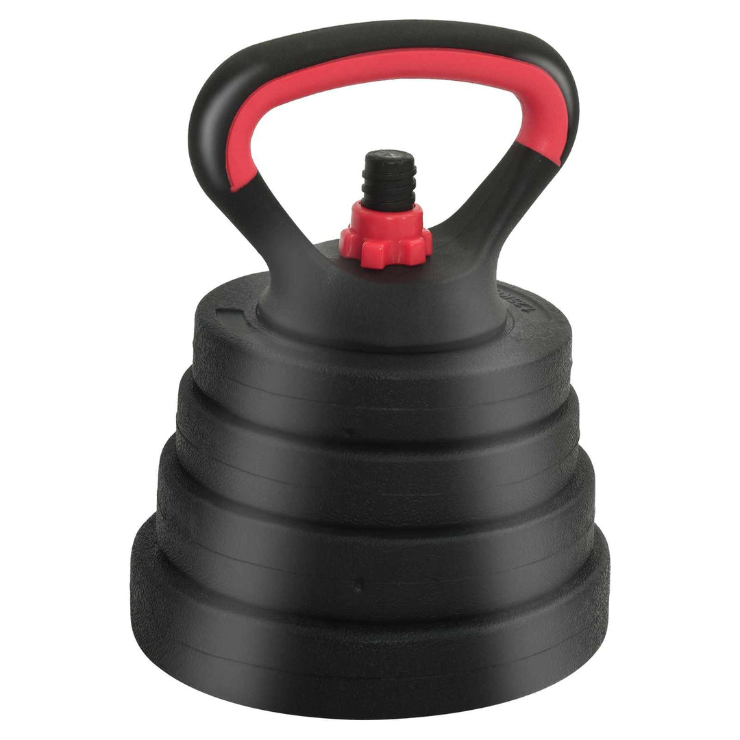 4-i-1 Dumbbell Barbell Kettlebell Sæt 30 kg Sort og rød