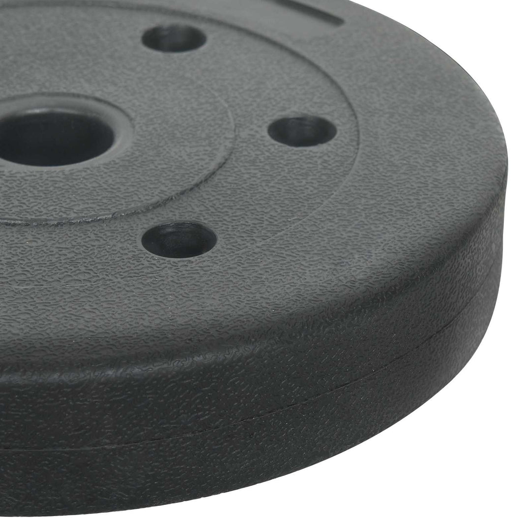 Vægtplader 4 pcs 10 kg Sort Cement og jernsand Ø 21,5 x 3,8 cm